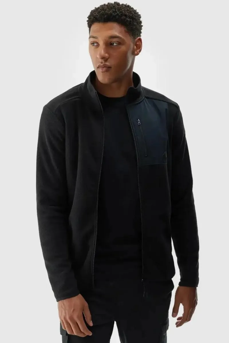 Hot 4F Polar Męski Ze Stójką Regular WAW24TFLEM250-20S Czarny