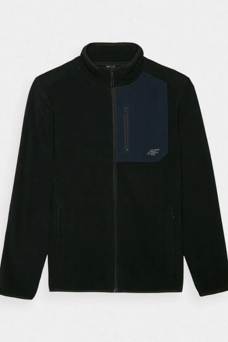 Hot 4F Polar Męski Ze Stójką Regular WAW24TFLEM250-20S Czarny