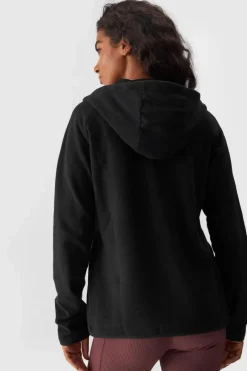 Bluzy Damskie|Odzież 4F></noscript>4F Polar Z Kapturem Regular Damski WMM00TFLEF291-20S Czarny