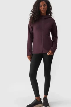 Sale Polar Z Kapturem Regular Damski WMM00TFLEF291-50S Fioletowy Damskie Bluzy Damskie|Odzież 4F