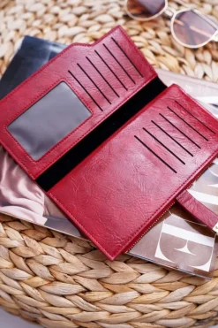 Portfele>Boto Portfel Damski Duży Czerwony AD-64