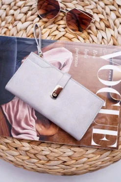 Portfele>Boto Portfel Damski Duży Szary AD-64