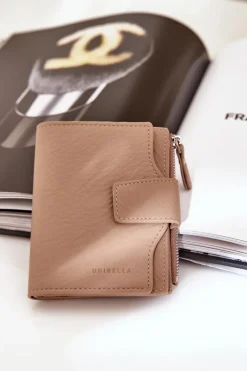 Portfele>Boto Portfel Damski Eko Skórzany Ciemnobeżowy Jezorea