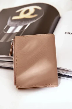 Portfele>Boto Portfel Damski Eko Skórzany Ciemnobeżowy Jezorea