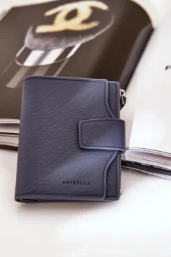 Portfele>Boto Portfel Damski Eko Skórzany Granatowy Jezorea Niebieski