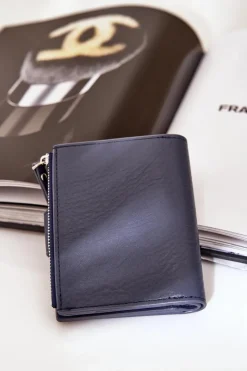 Portfele>Boto Portfel Damski Eko Skórzany Granatowy Jezorea Niebieski