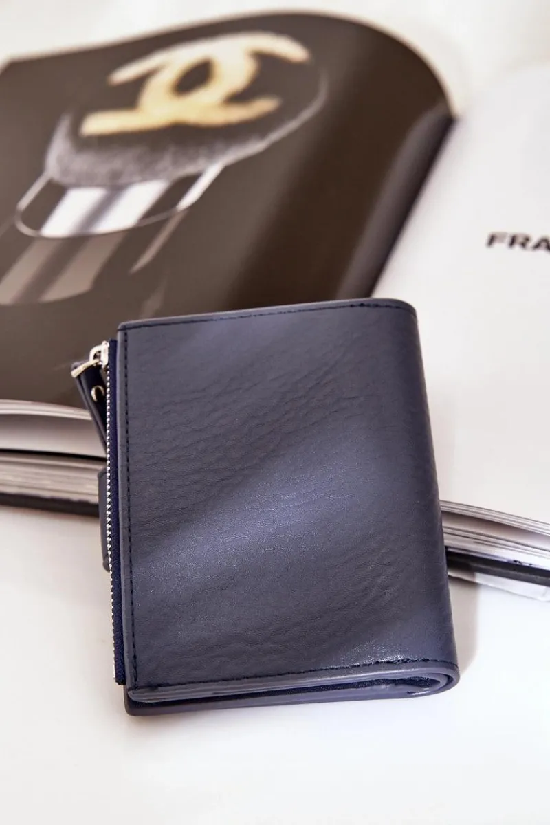 Portfele>Boto Portfel Damski Eko Skórzany Granatowy Jezorea Niebieski