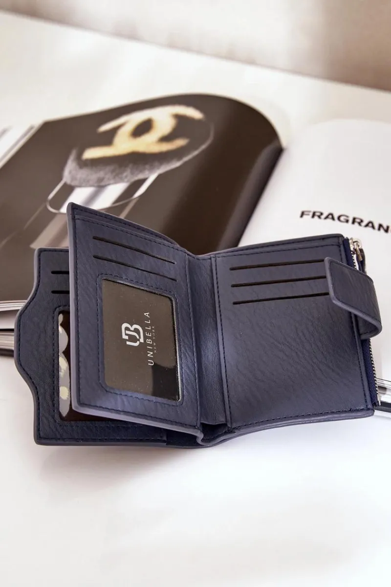 Portfele>Boto Portfel Damski Eko Skórzany Granatowy Jezorea Niebieski