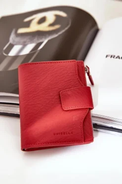 New Boto Portfel Damski Eko Skórzany Czerwony Jezorea