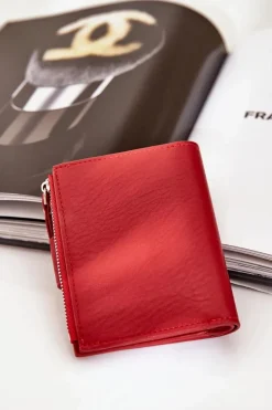 New Boto Portfel Damski Eko Skórzany Czerwony Jezorea