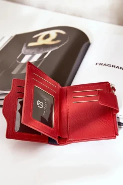 New Boto Portfel Damski Eko Skórzany Czerwony Jezorea