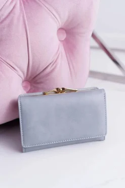 Portfele>Boto Portfel Damski Klasyczny Mały Niebieski Na Bigiel