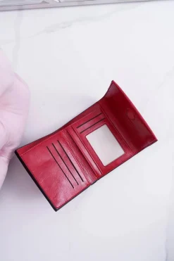 Best Boto Portfel Damski Klasyczny Mały Czerwony Na Magnes