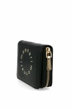 Online Portfel Damski Podkówka PUR0040-020 Czarny Połysk Portfele