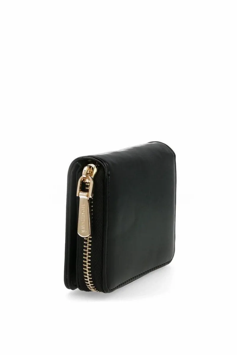 Online Portfel Damski Podkówka PUR0040-020 Czarny Połysk Portfele