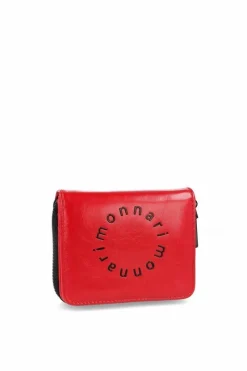 Portfele>Monnari Portfel Damski Podkówka PUR0040-005 Czerwony Połysk