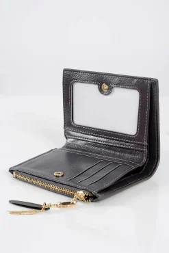 Discount Boto Portfel Damski Portmonetka Złote Piórko Szary