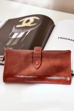 Online Portfel Damski Z Eko Skóry Brązowy Irinda Portfele