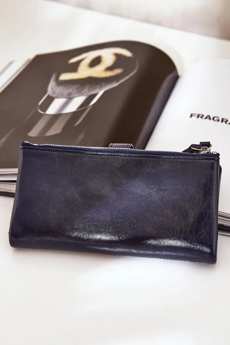 Best Portfel Damski Z Eko Skóry Granatowy Irinda Portfele