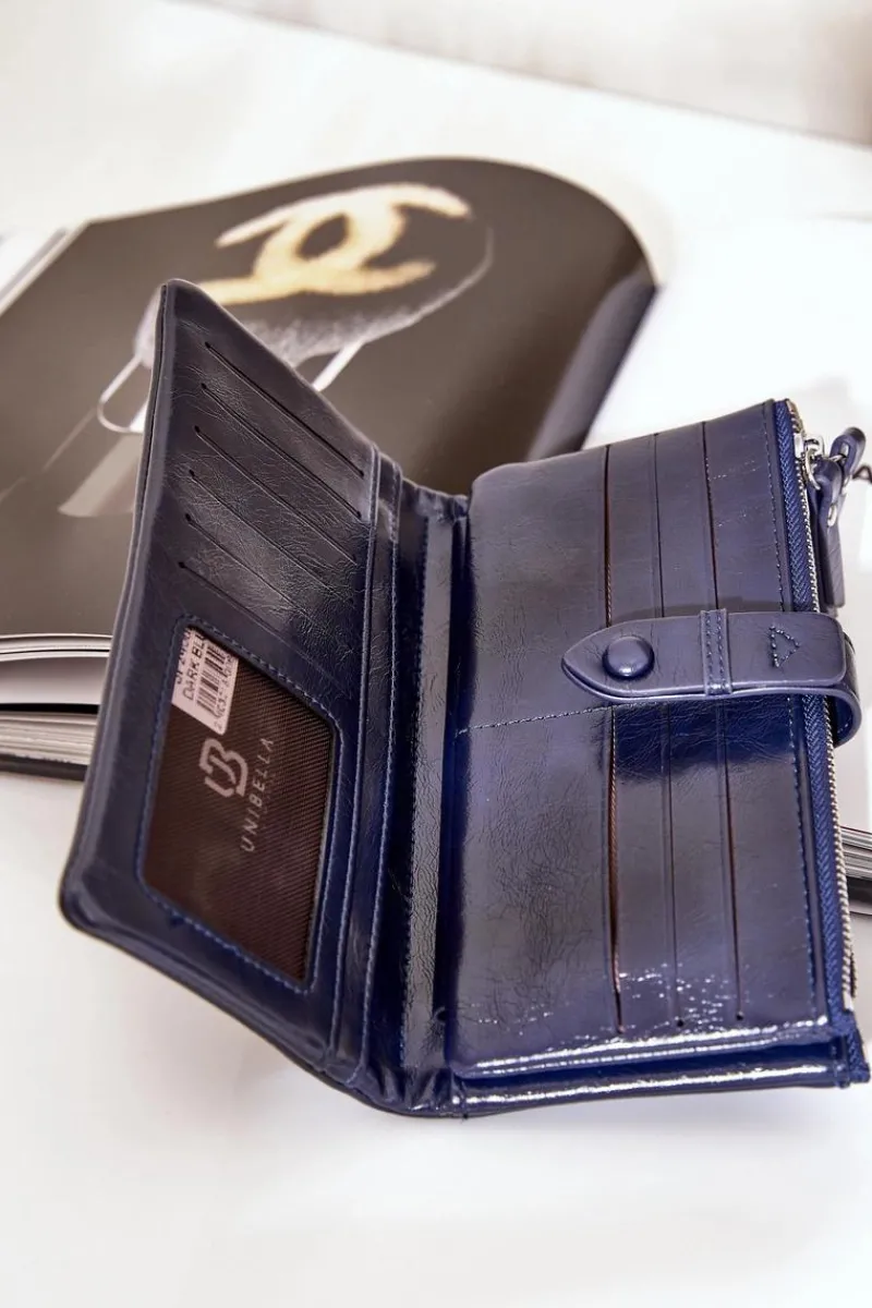 Best Portfel Damski Z Eko Skóry Granatowy Irinda Portfele