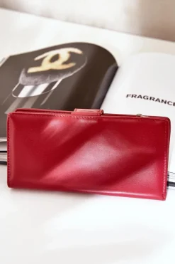 Portfele>Boto Portfel Damski Z Eko Skóry Kalinessa Czerwony