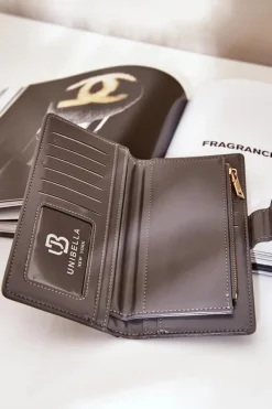 Portfele></noscript>Boto Portfel Damski Z Eko Skóry Kalinessa Szary