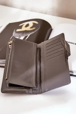 Portfele></noscript>Boto Portfel Damski Z Eko Skóry Kalinessa Szary