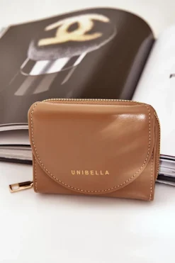 Clearance Portfel Damski Z Eko Skóry Ciemnobeżowy Congaia Portfele