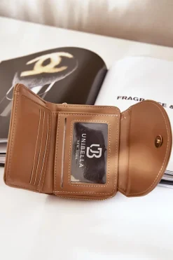 Clearance Portfel Damski Z Eko Skóry Ciemnobeżowy Congaia Portfele