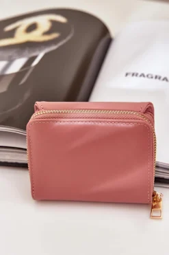 Clearance Portfel Damski Z Eko Skóry Różowy Congaia Portfele