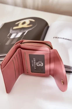 Clearance Portfel Damski Z Eko Skóry Różowy Congaia Portfele