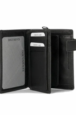 Discount Big Star Shoes Portfel Męski Ze Skóry Naturalnej Big Star KK675003 Czarny