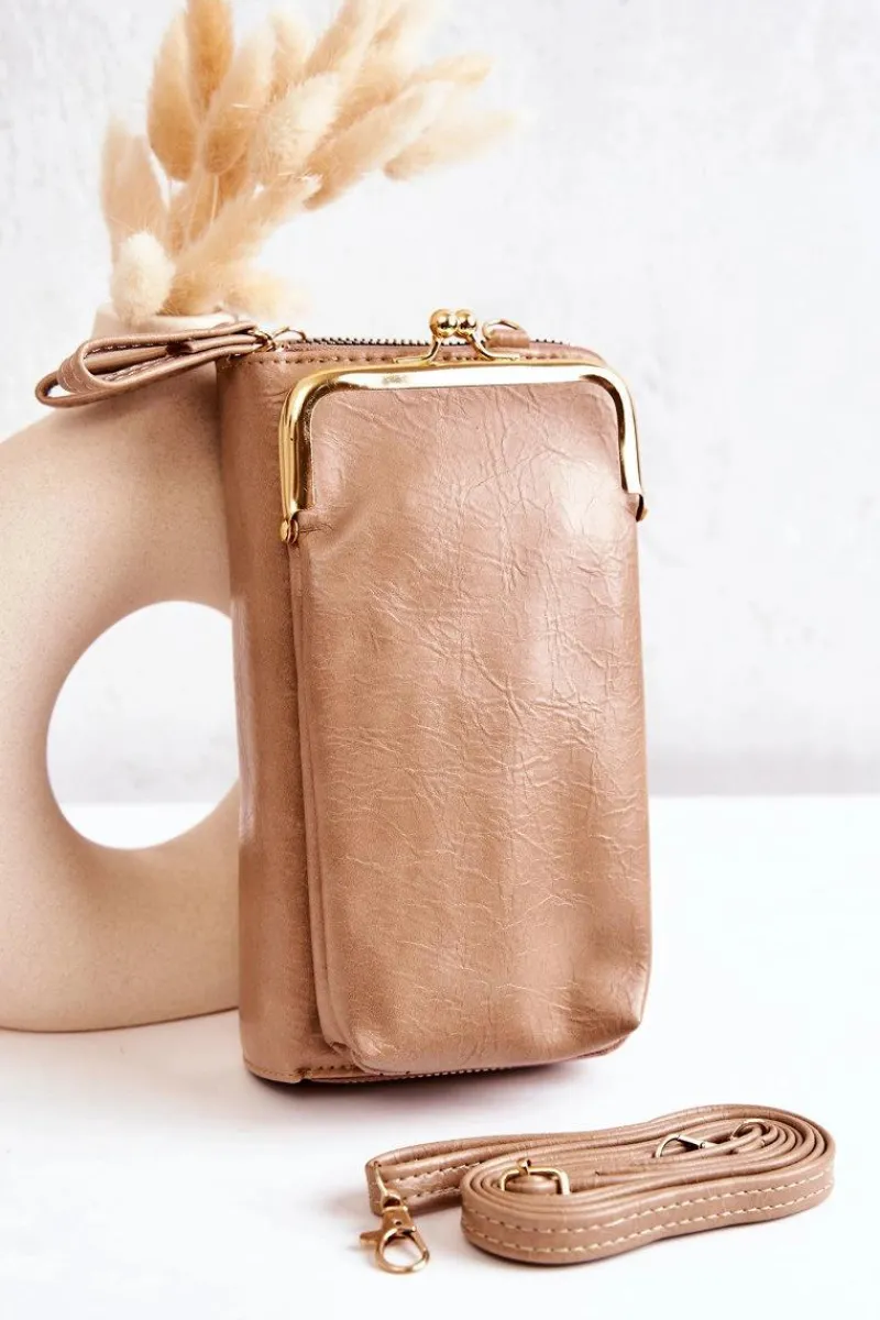 Listonoszki|Portfele>Boto Portfel Torebka 2w1 Na Bigiel Beżowy Leonore