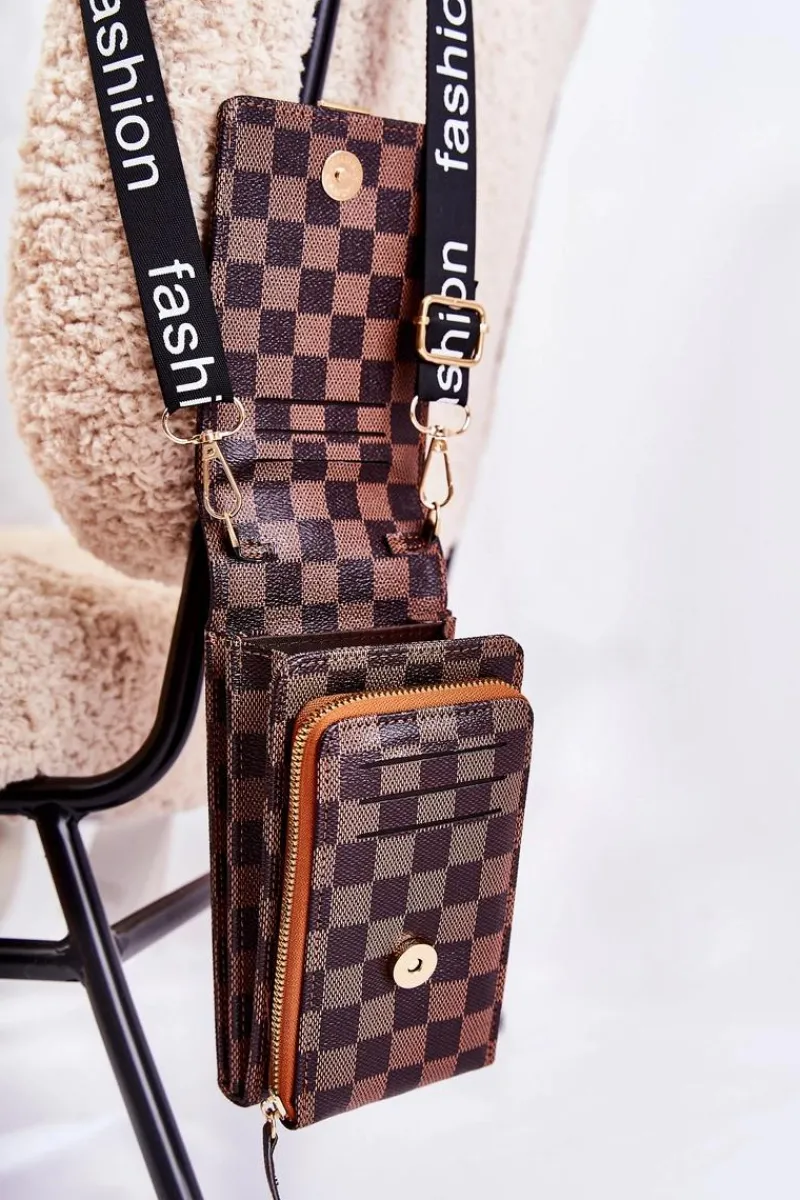 Listonoszki|Portfele>Boto Portfel Torebka 2w1 Na Magnes W Kratę Brązowy Costa