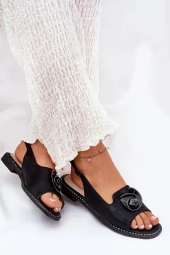 Sandały Płaskie><noscript><img width=