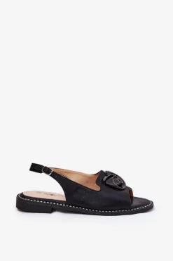 Sandały Płaskie><noscript><img width=