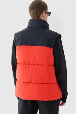 Best 4F Puchowy Bezrękawnik Męski WAW24TVJAM147-62S Czerwona