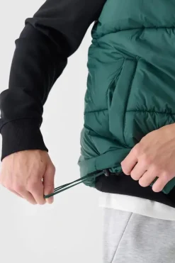 Sale 4F Puchowy Bezrękawnik Męski WAW24TVJAM147-40S Zielona Zielony
