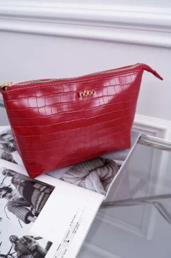 Torebki Nobo|Kosmetyczki Damskie>Nobo Średnia Damska Kosmetyczka Czerwona NCOS-I0341-C005