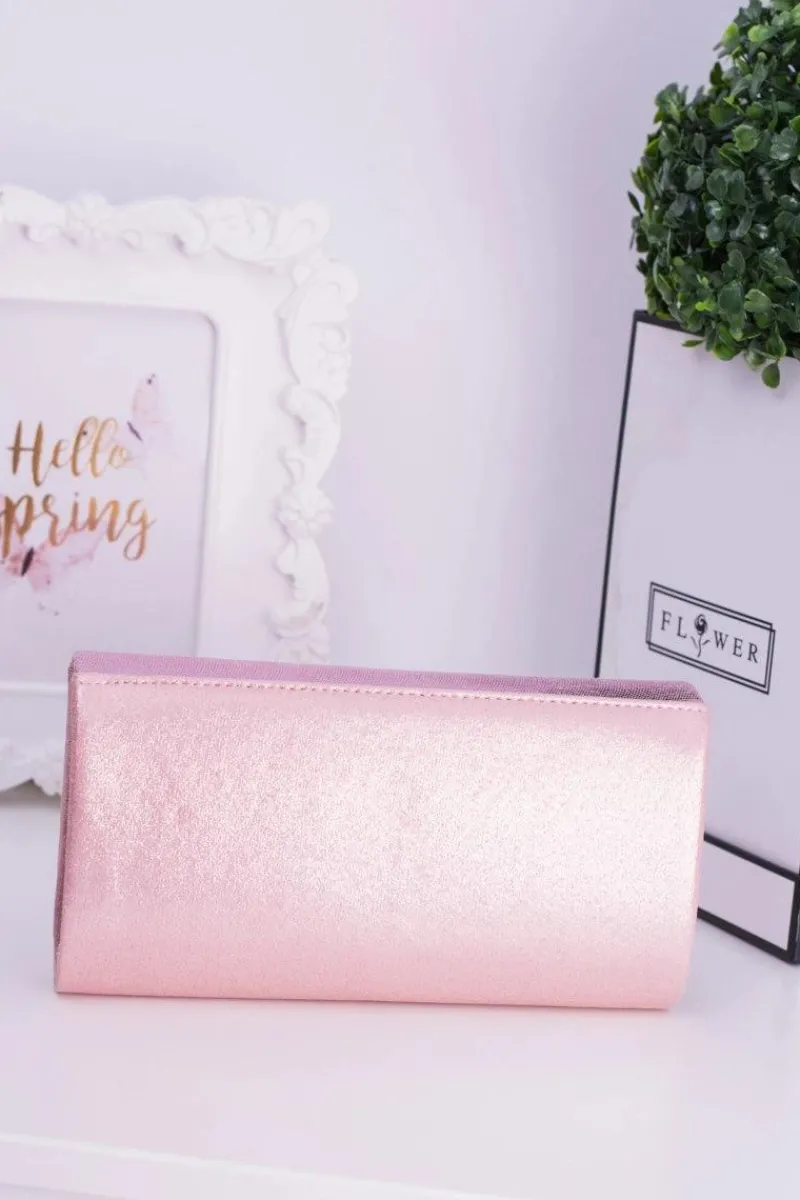 Discount Boto Różowa Kopertówka Złoty Łańcuch Zatrzask Kłódka