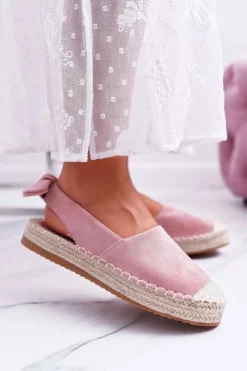 Różowe Espadryle Damskie Tenisówki Moriente Damskie Czarne Espadryle