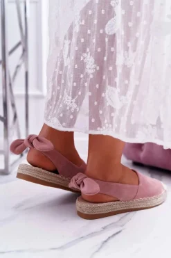 Różowe Espadryle Damskie Tenisówki Moriente Damskie Czarne Espadryle