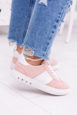 Trampki Damskie Niskie></noscript>Boto Różowe Trampki Tenisówki Bati