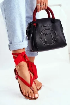 Sandały Płaskie><noscript><img width=