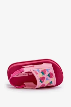Outlet Sandałki Dziecięce 83545 Soft Baby Różowe Dzieci Dziewczęce|Chłopięce