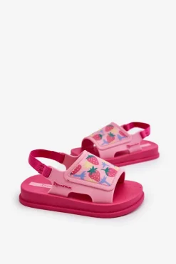 Outlet Sandałki Dziecięce 83545 Soft Baby Różowe Dzieci Dziewczęce|Chłopięce