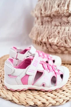 Outlet Big Star Shoes Sandałki Dziecięce Big Star Na Rzepy Białe FF374207