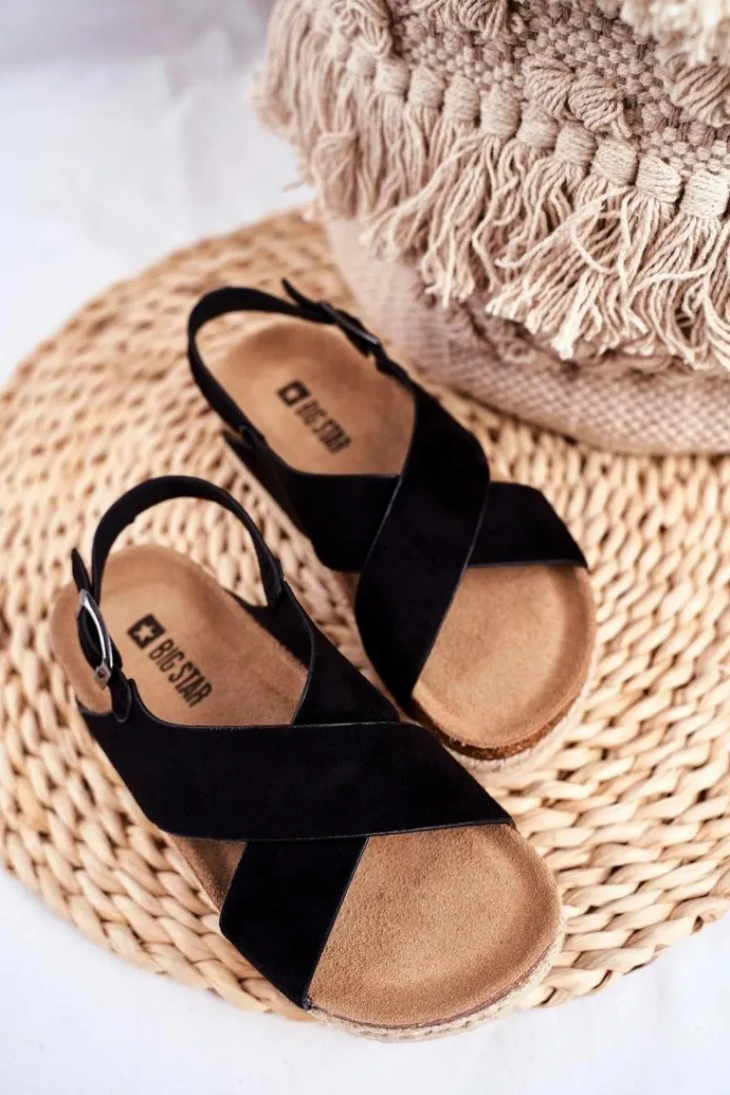 Dziewczęce|Sandały Big Star>Big Star Shoes Sandałki Dziecięce Big Star Czarne FF374168