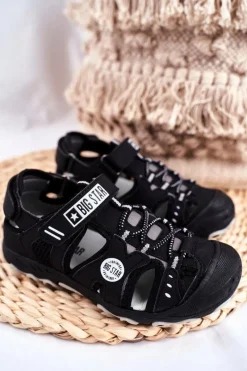 Chłopięce|Dziewczęce>Big Star Shoes Sandałki Dziecięce Big Star Na Rzepy Czarne FF374210