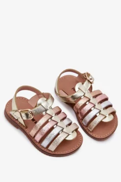 Outlet Sandałki Dziecięce Dziewczęce Z Eko Skóry Złote Mariana Dzieci Dziewczęce